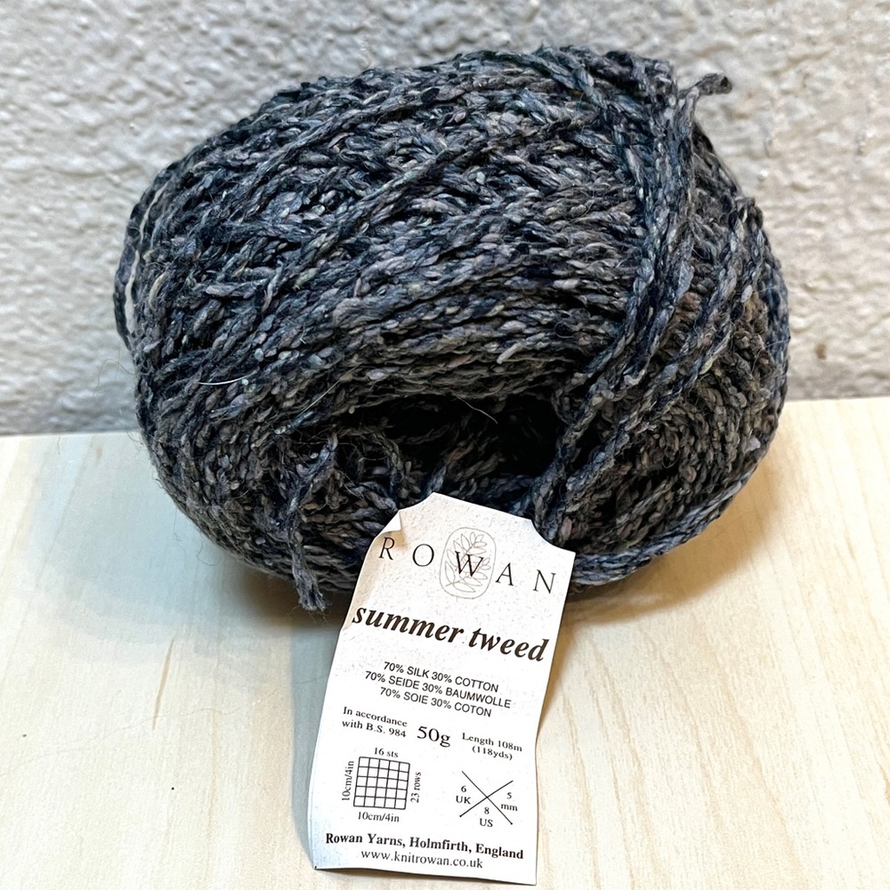 Rowan ‘summer tweed’ 1 Skein.50g. Grey’s. Variegated. Silk & Cotton Blend. NWT